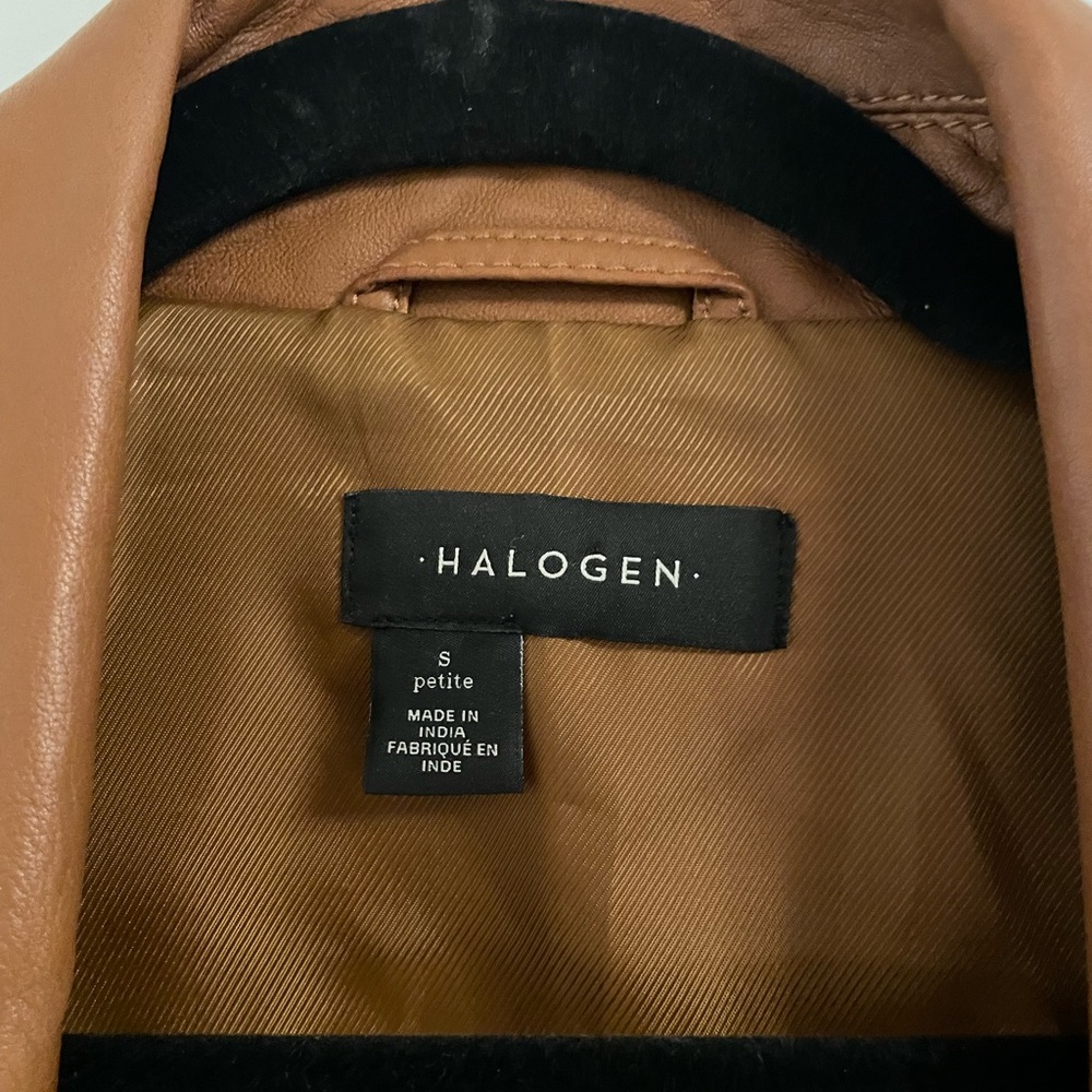 Halogen Brown Leather Jacket - image 3